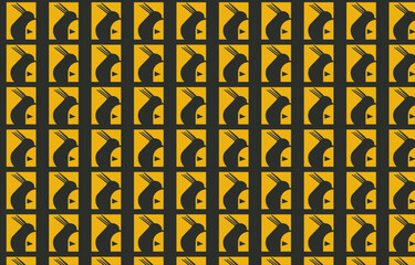 Wall Mural - yellow and gray seamless pattern square