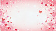 Hearts copy space for text empty space. Valentine's day concept on pink background