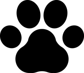 Wall Mural - Dog paw print simple icon