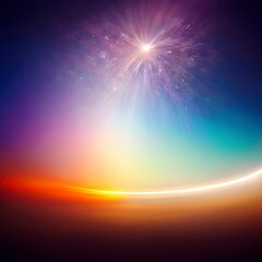 Wall Mural - Light, sunset, bright with Generative AI