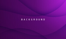 Dynamic Purple Wave Background With Halftone For Business Presentation, Banner, Cover Flyer, Brochure, And Poster.