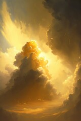 Wall Mural - clouds with generative ai