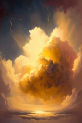 Wall Mural - clouds with generative ai