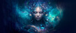 Fifth element woman goddess caucasian fantasy human representation. Generative AI model