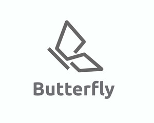 Poster - line art B initial letter butterfly logo icon symbol design template illustration inspiration