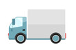 Cargo van for delivery semi flat color vector object. Shipping courier vehicle. Editable item. Full sized element on white. Simple cartoon style illustration for web graphic design and animation