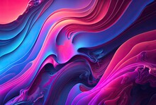 A Vibrant Gradient Of Purple, Pink, And Blue Hues Forms The Background., Generative Ai	