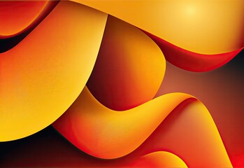 Wall Mural - A beautiful gradient of red, orange, and yellow forms the background., generative ai	