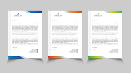 simple business letterhead template. modern corporate business flyer set template