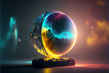 Web 3.0 is a new generation of the Internet, using blockchain, digital illustration generative AI.