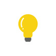 A light bulb icon. Yellow light bulb isolated. Idea concept.