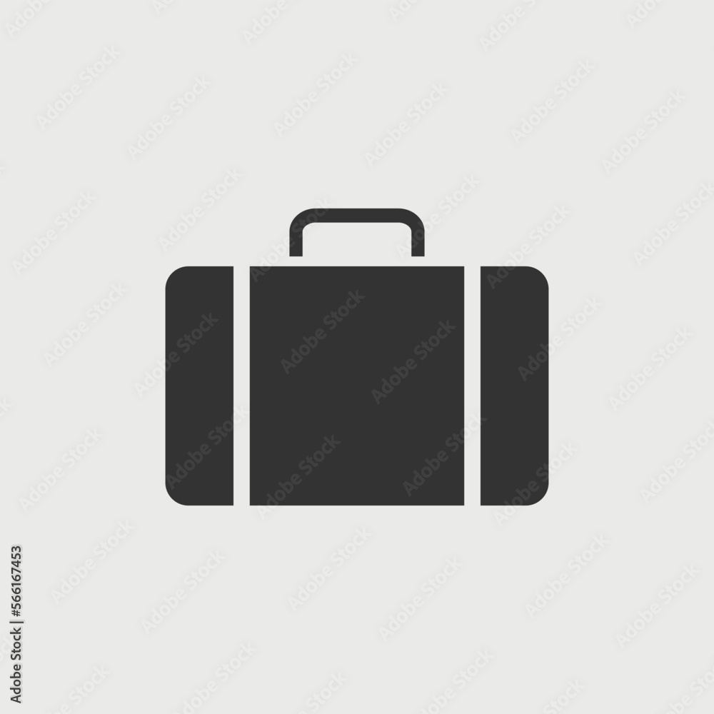 case vector solid art icon isolated on white background. filled symbol ...