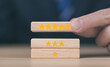 © VRVIRUS - positive customer reviews Five-star. Service satisfaction survey concept