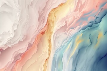 Beautiful mesmerize waves of soft colorful pattern, wavy surfaces, vintage pastel colors background ,made with Generative AI