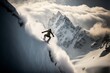 © Hdi - Winter extreme sport , snowboarder in the high Alps