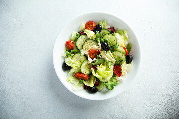 Sticker - Healthy vegetable salad with olives