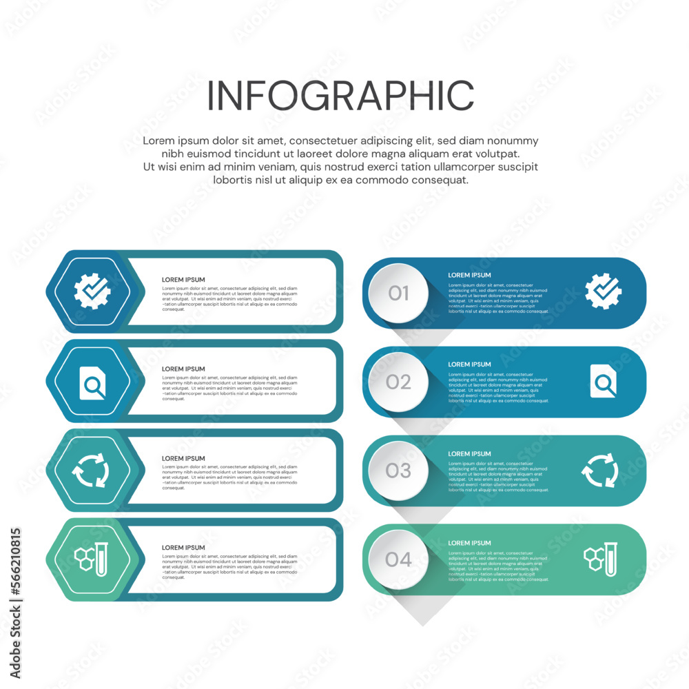 Infographics Label Vector infographic label design with icons. Business concept flowchart ...