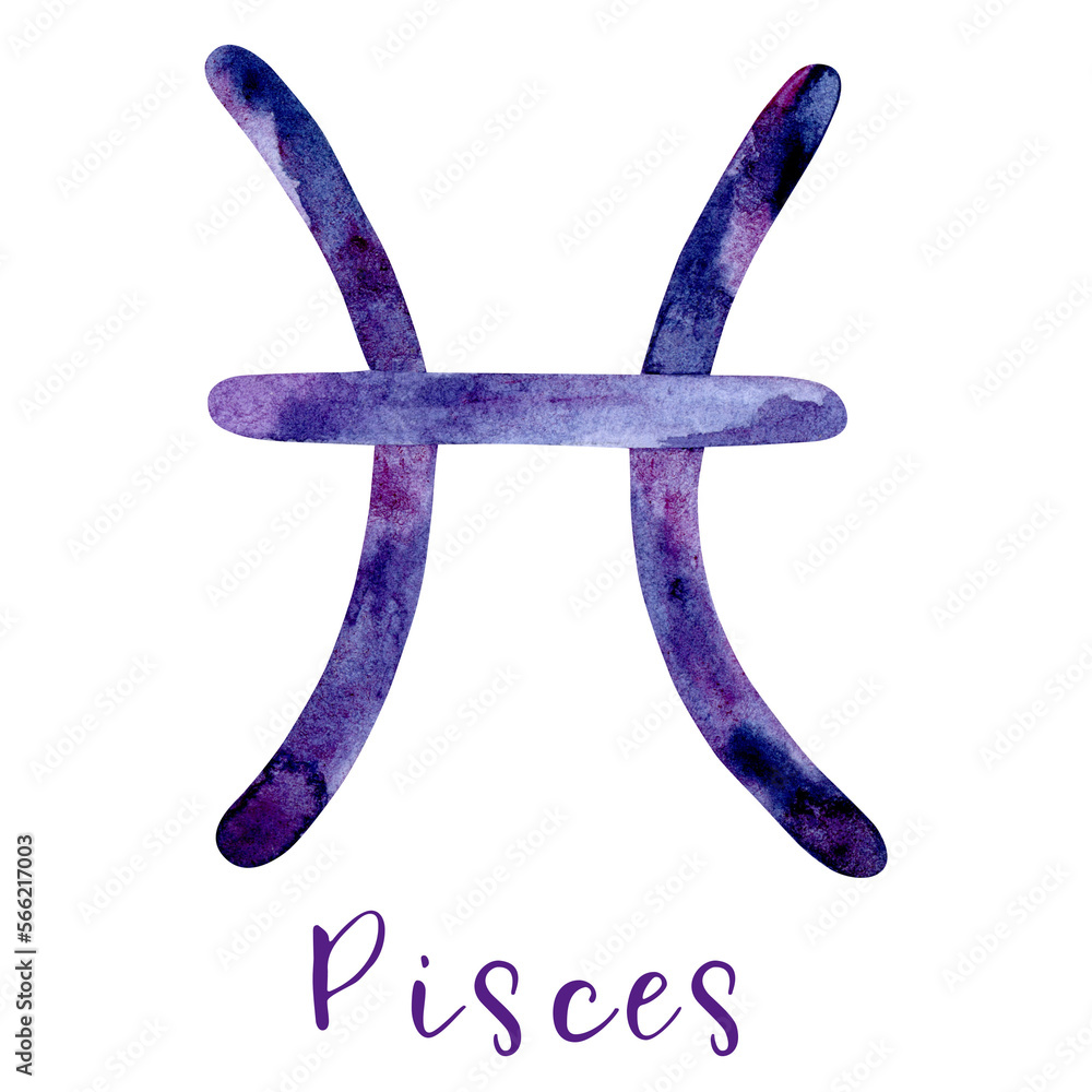 Watercolor signs of the zodiac. Set of astrological symbols. Watercolor ...
