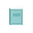 Book icon, a blue color book on white background.