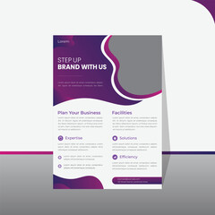 Modern corporate business flyer template design in A4 size with replaceable text.