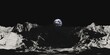 Lunar landscape. HDRI . equidistant projection. Spherical panorama. panorama 360. environment map, Moon, 3d rendering