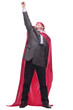 © ASDF - business man in a superhero mask and Cape.