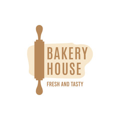 Poster - Retro Bakery Logo Design Bake and Cake Pastry Simple Badge Template