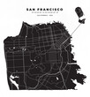 San Francisco California map vector poster flyer