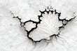 © Interactify - A picture of marble texture mandelbrot fractal 3D like cracks, flat surface,white on white color. Generative AI.