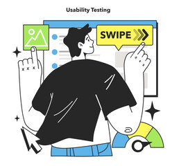 Sticker - usability testing technique. software testing methodology. it specialist