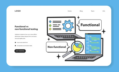 Sticker - functional vs non-functional testing testing techniques web banner