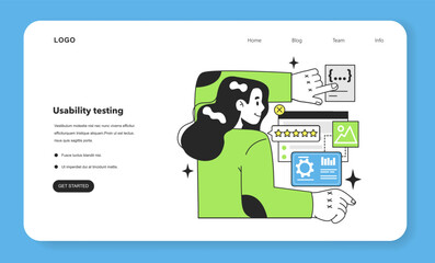 Sticker - usability testing technique web banner or landing page. software testing