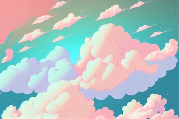 Wall Mural - Pastel color of sky background. Illustration graphic design. Generative AI
