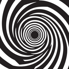 Wall Mural - Black and white swirl spiral circle