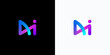 © Dhaval_Pandya - Ai - futuristic and Modern brand identity design. Innovative Logo Design for letter A and I.