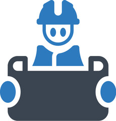 Poster - Construction engineer icon