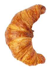 fresh croissant on white