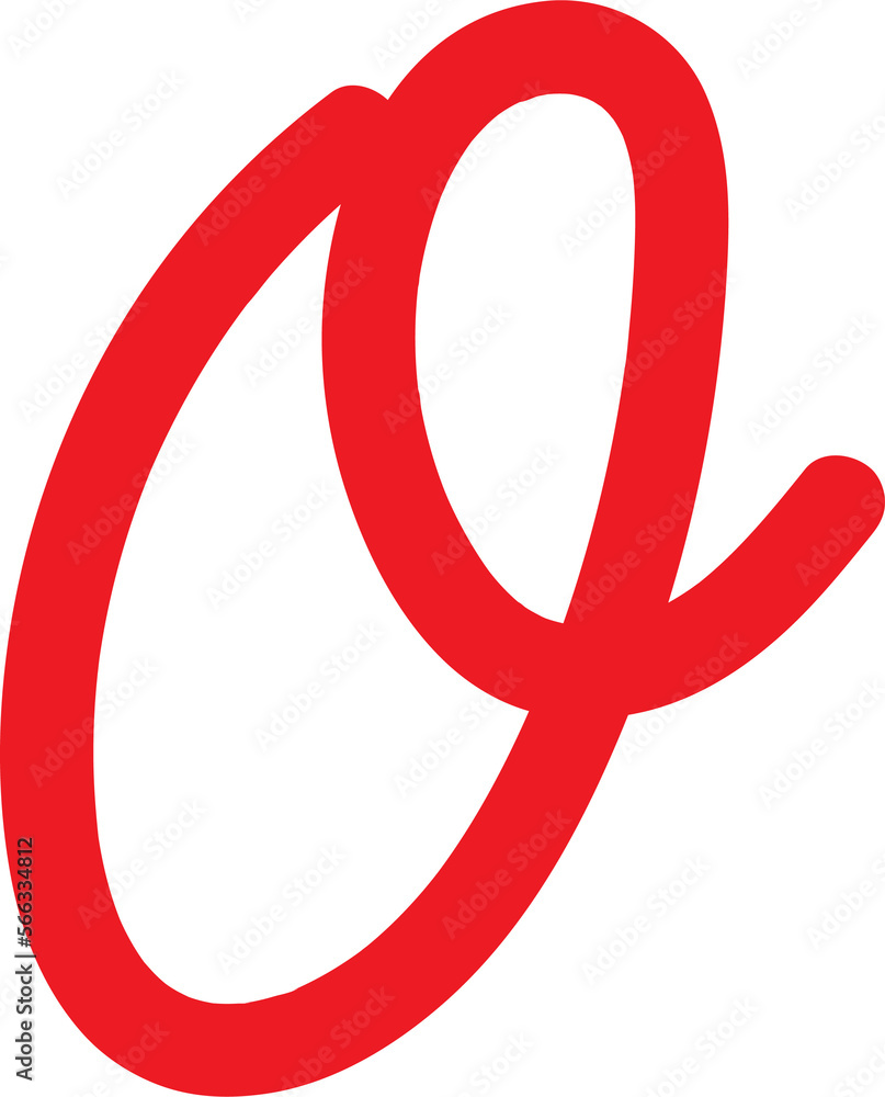 Alphabet Letter O Cursive Writing Stock Illustration | Adobe Stock