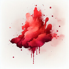 Aufkleber - red stains background, watercolor, ai generation