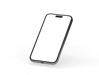 Poster - 3d render illustration hand holding the white smartphone