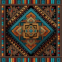 Poster - aztec pattern