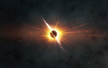 Black Hole. Supernova Explosion. Big Bang. 5K Realistic Science Fiction Art. Elements Of Image Provided By Nasa