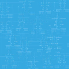 Wall Mural - Electric wiring diagram for power transformers