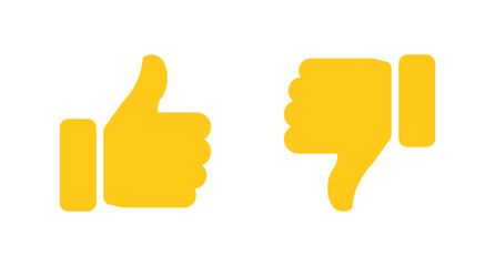 Wall Mural - thumb up and thumb down