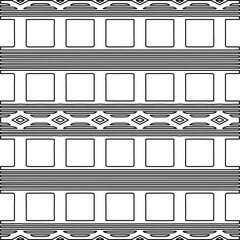  Stylish texture with figures from lines.
Abstract geometric black and white pattern for web page, textures, card, poster, fabric, textile. Monochrome graphic repeating design. 