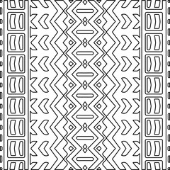 Stylish texture with figures from lines.
Abstract geometric black and white pattern for web page, textures, card, poster, fabric, textile. Monochrome graphic repeating design. 