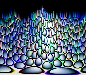 Wall Mural - abstract color shape in the dark