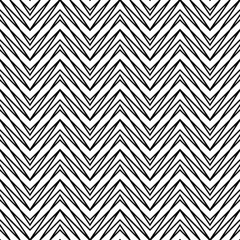 Wall Mural - Zigzag lines seamless pattern. Angled stripes ornament. Linear motif. Pinstripes print. Striped background. Tilted line shapes wallpaper. Slanted stripe figures backdrop. Vector illustration