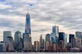 Fototapeta Miasta - Manhattan Cityscape with One World Trade Center in Background. NYC, USA
