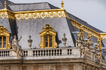 Sticker - Architectural fragments of Chateau de Versailles (Palace of Versailles) near Paris: Palace Versailles was a royal chateau. Versailles, Paris, France.